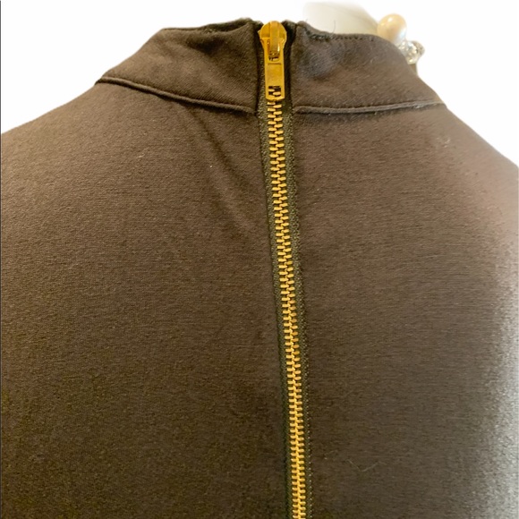 Long Gold Zipper Dress - Picture 8 of 9